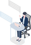 オンライン面談のイラスト