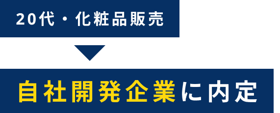 20代・化粧品販売から自社開発企業に内定