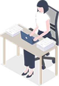 制度を活用して受講するイラスト